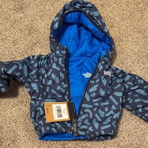 The North Face Navy and Blue Camouflage Jacket
